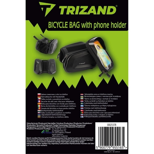 Cycling Bag for Phone with Waterproof Case and Sunshade
