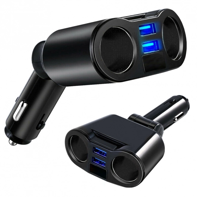 Aanstekerstopcontact met verdeler en USB-oplader