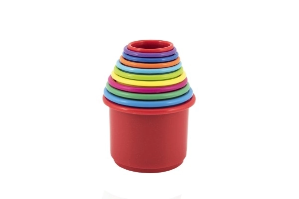 Kubus piramide stapelaar ronde plastic 11st in doos 11x20x11cm 12m+