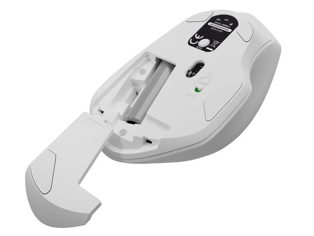 Souris sans fil Siskin 2 1600 DPI Bluetooth 5.0 + 2,4GHz – Blanc