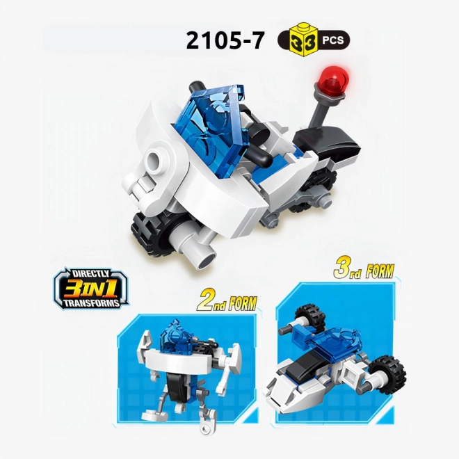 Qman Bouwset Politie Ingenieursteam 3-in-1