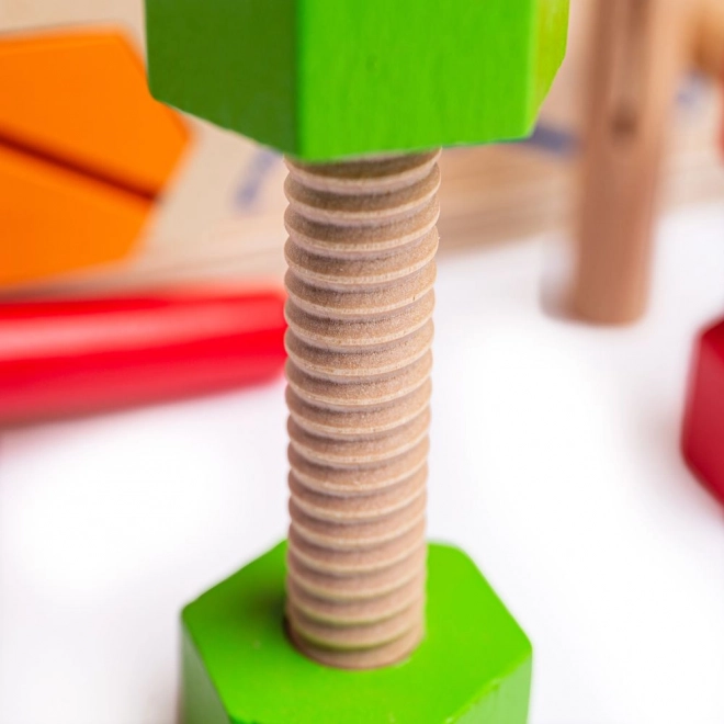 Établi en bois et caisse à outils 2 en 1 Bigjigs Toys