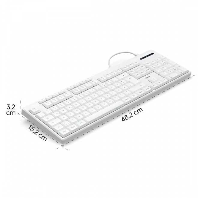 Clavier filaire blanc