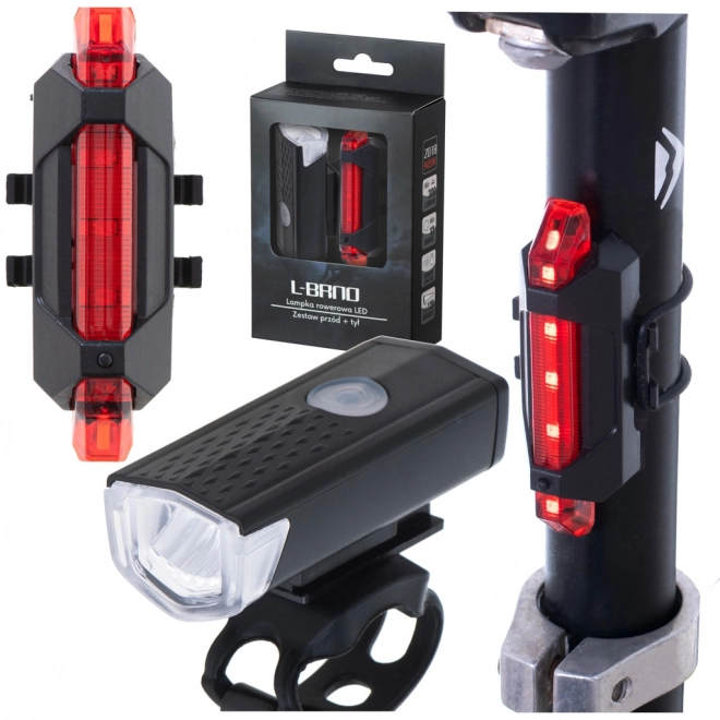 Set LED fietslichten USB