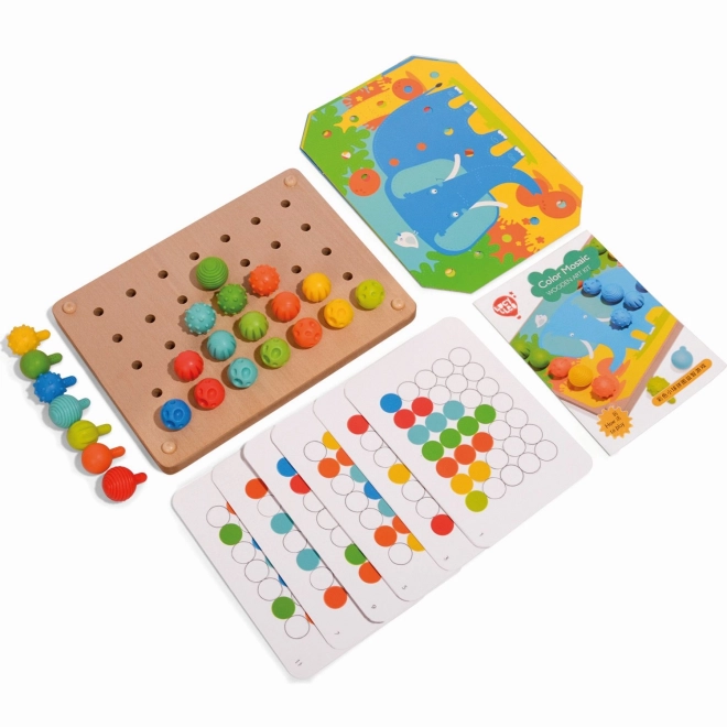 Mozaïek en naaien met pinnetjes