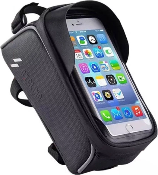 ROCKBROS Rahmentasche mit Handyhalter, schwarz