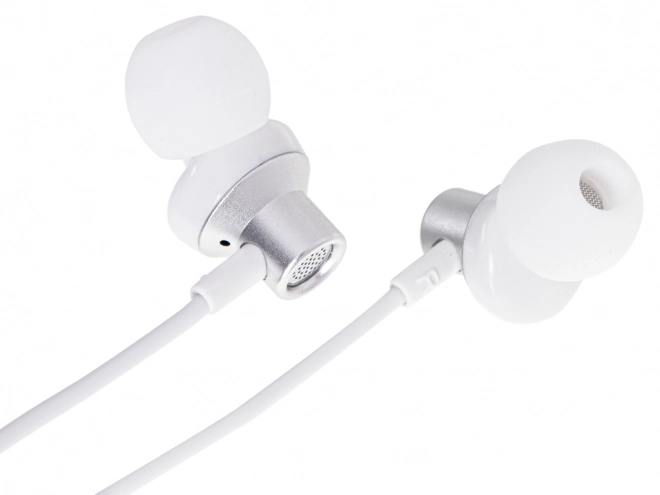 Witte bedrade oortelefoons met 3,5mm jack