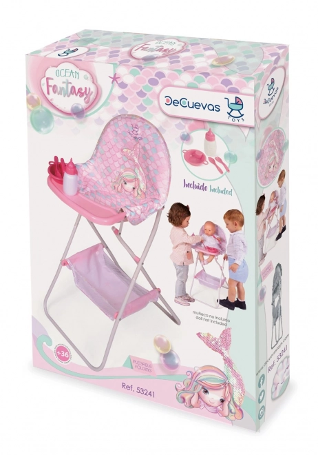 DeCuevas 53241 Opvouwbare Eetstoel voor Poppen met Accessoires Ocean Fantasy 2021