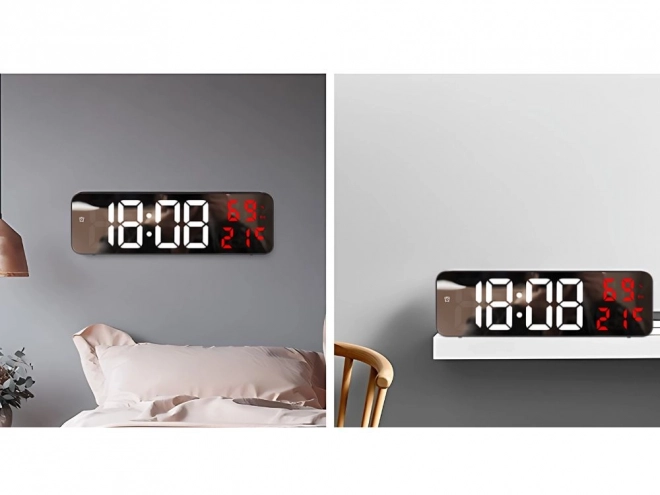 Horloge numérique électronique avec thermomètre et réveil