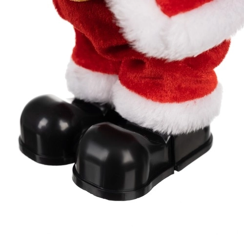 Spelende en zingende Kerstman figuur 30 cm