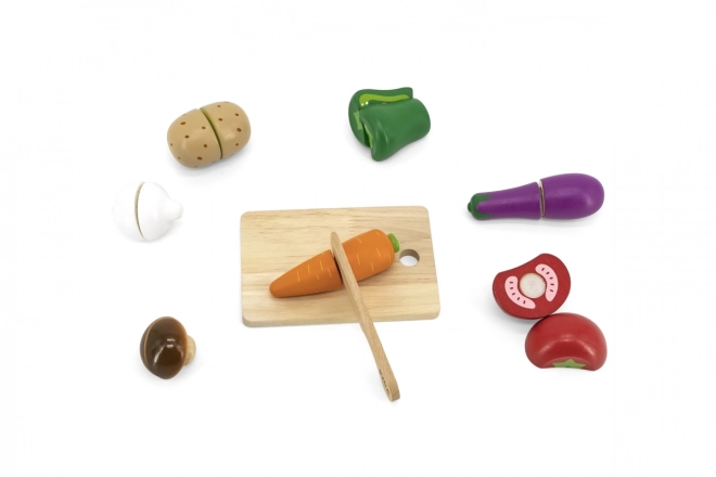 Houten snijset - groenten voor kinderen