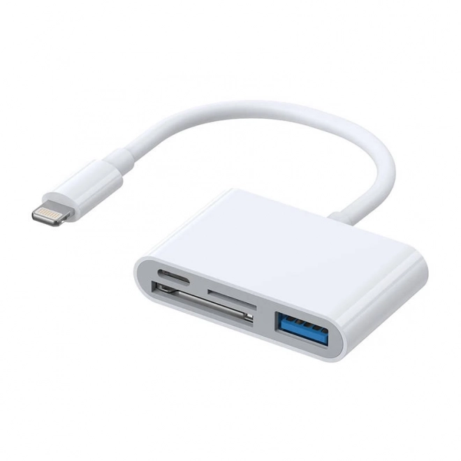Lightning to USB OTG Adapter with SD MicroSD Card Reader