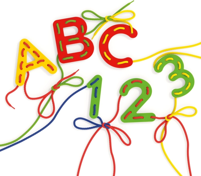 Quercetti rijgen van letters en cijfers ABC + 123
