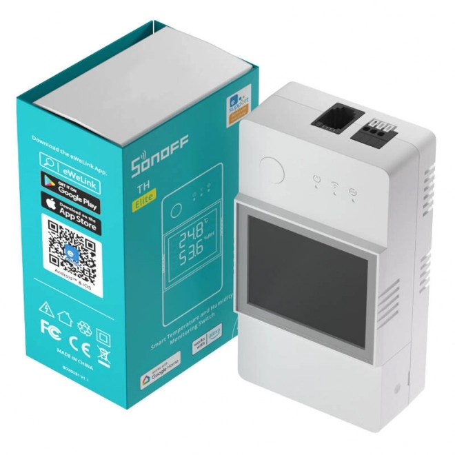 Sonoff Smart Wi-Fi Schalter zur Überwachung von Temperatur und Luftfeuchtigkeit – THR316D TH Elite