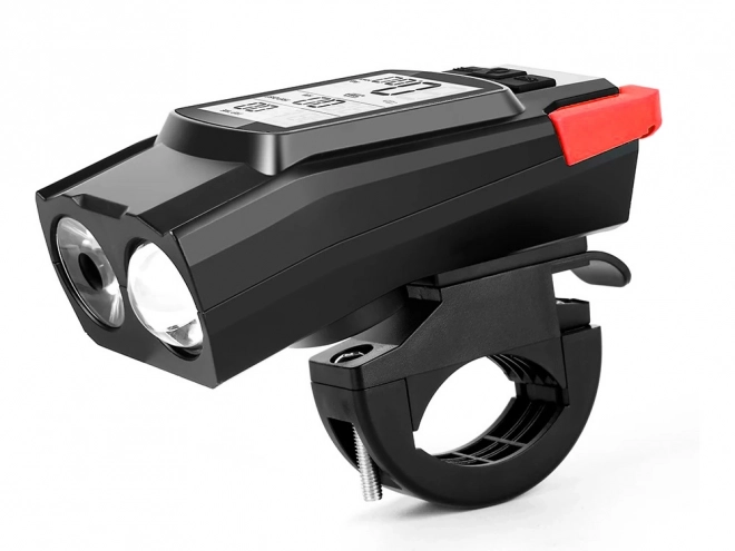 3-in-1 Bike LED Light with Horn and Counter