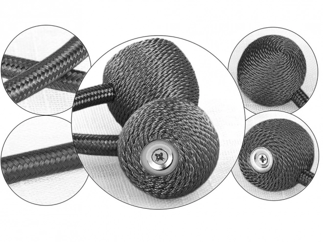 Decorative magnetic clips for curtains – Black