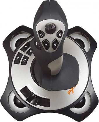 12 programmierbare Tasten und Hat-Switch