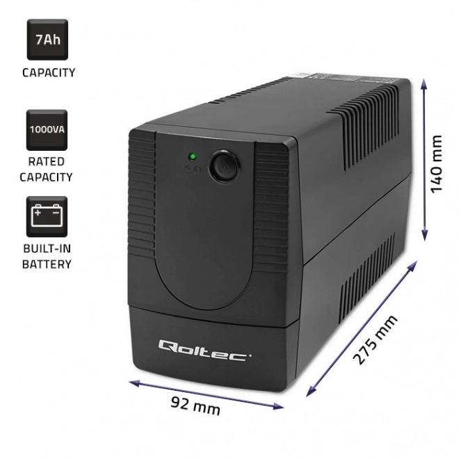 Noodstroomvoorziening UPS Qoltec