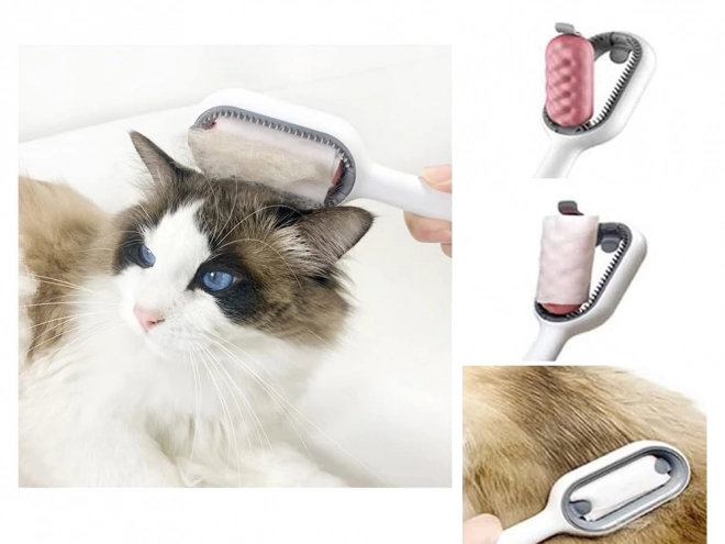 Silicone Pet Grooming and Cleaning Brush 3-in-1