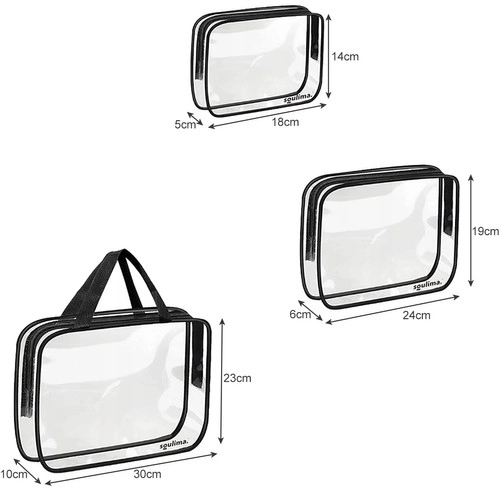 Transparante toilettas 3-in-1 Soulima 21448