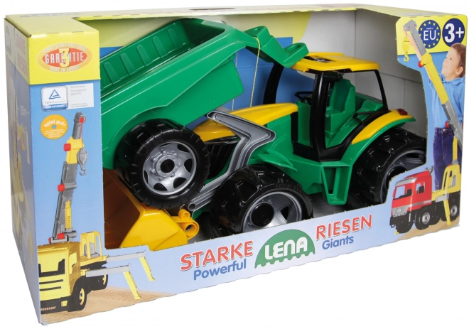 Traktor mit Schaufel und Anhänger