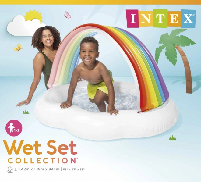 Kinderzwembad regenboog 142 x 119 x 84 cm