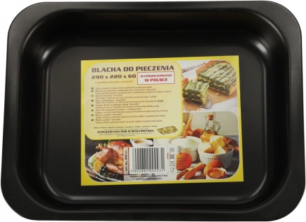 Rectangular baking pan 29 × 22 × 6 cm, black non-stick