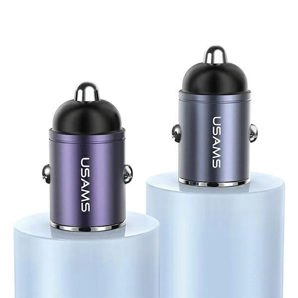 Car Charger 30W 1xUSB+1xUSB-C Fast Charge