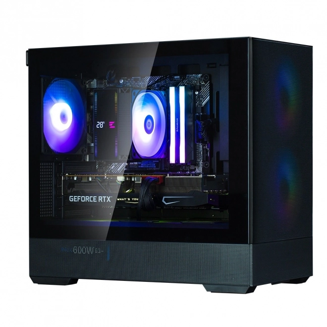 Kast P30 Air mATX Mini Tower met ARGB ventilatoren zwart