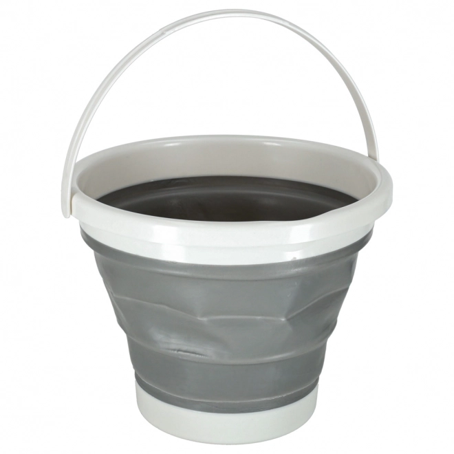 Collapsible Silicone Camping Bucket 10L Gray