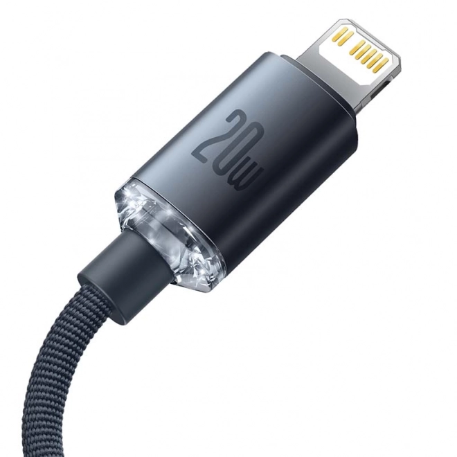 Baseus Crystal kabel USB-C naar Lightning 20W PD - zwart