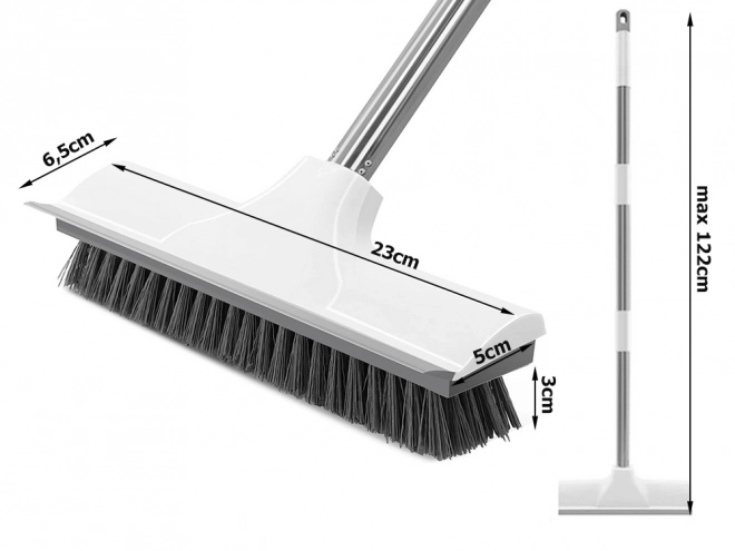 Floor Scrubbing Brush with Water Squeegee