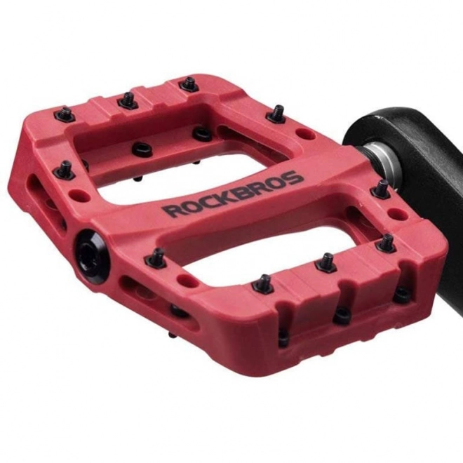 Fietspedalen, platform, nylon Rockbros 2017-12CRD (rood)