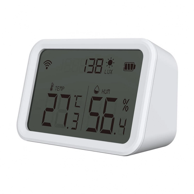 Temperatuur- en vochtigheidssensor met display en Wi-Fi-verbinding