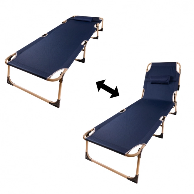 Faltbares campingfeldbett blau 193 cm