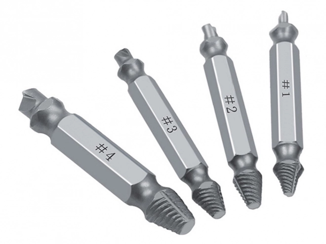 Set of 4 Broken Screw Extractors