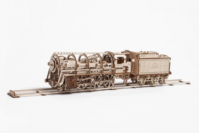 Mechanical Wooden Puzzle UGEARS - Steam Locomotive with Tender