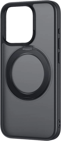 Magnetic case with stand and glass for iPhone 15 Pro – Baseus SkyRing (black)