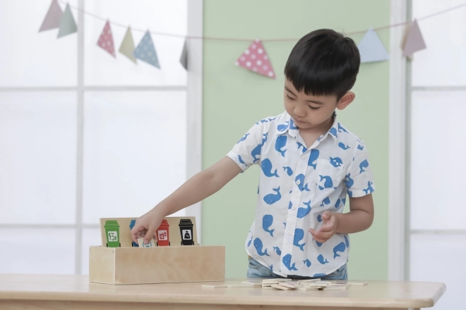 VIGA houten spel voor afvalscheiding leren