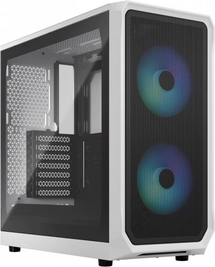 Computer Case Fractal Design Focus 2 RGB White with Clear Tinted Glass