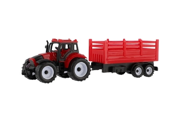 Plastic tractor met aanhanger