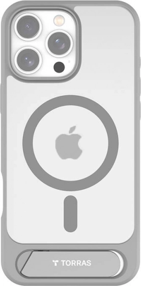 Torras Pstand magnetic case with kickstand for iPhone 16 Pro Max gray
