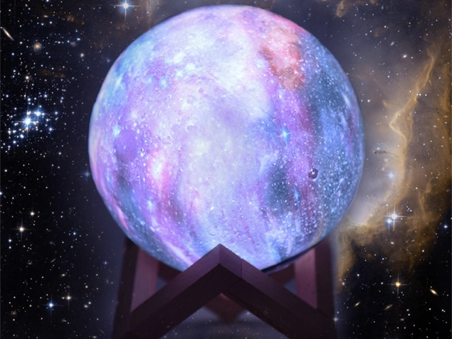 3D maan RGB lamp met afstandsbediening
