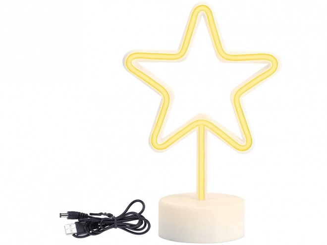Neonstern-LED-Lampe mit USB