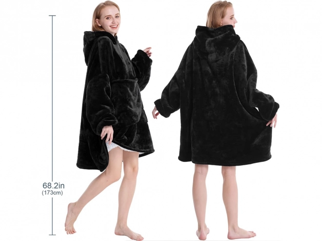Warme Oversize Decken-Pullover aus dickem Fleece