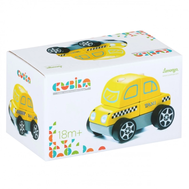 CUBIKA 13159 Taxi voertuig - houten puzzel 5 delen
