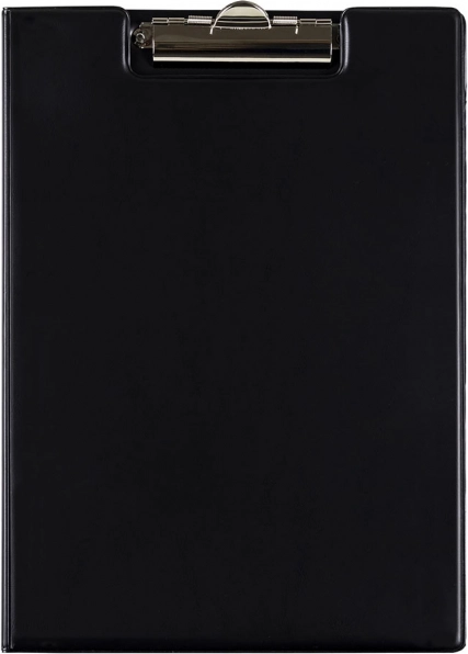 A4 Double-Desk Pad Plastic with Clip Classic Black