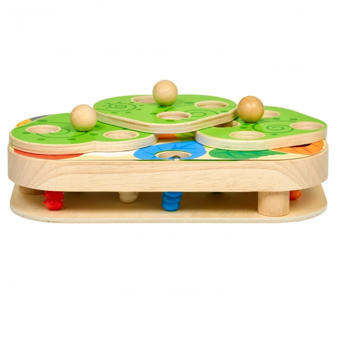 Lucy & Leo Vang de Rupsjes – houten motoriek spel met magneten