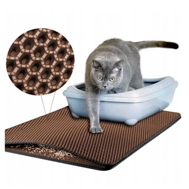 Katzenmatte für Katzenklo - Braun