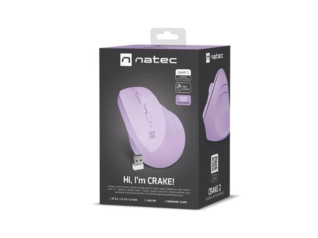 Souris verticale sans fil Pure Lavender Crake 2
